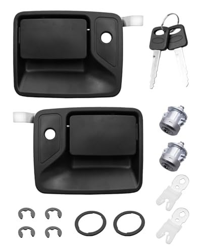 Vaticas Exterior Door Handle with Lock Cylinders and Key Fit for Ford Excursion F250 F350 Super Duty Truck F450 F550 F650 F750 Truck Replace 79306 79307 7C3Z2522405AA - Image 1