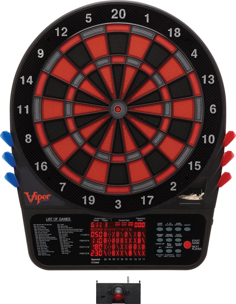 Viper 800 Electronic Soft Tip Dartboard Bundle with LaserLite Laser Throw/Toe Line Marker, Black (42-9026) - Image 1