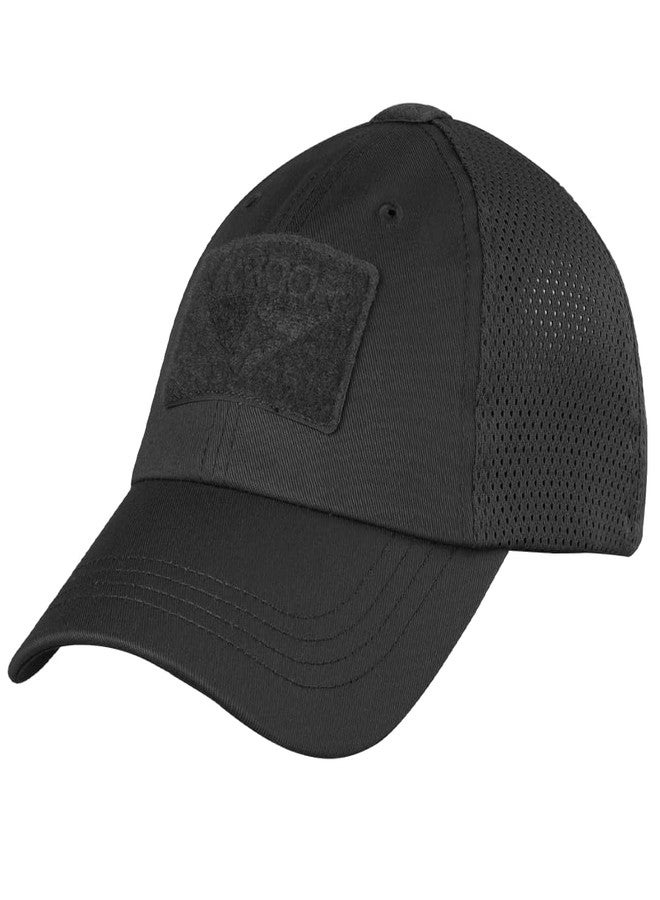Condor Mesh Tactical Cap (Black, One Size) - Image 1