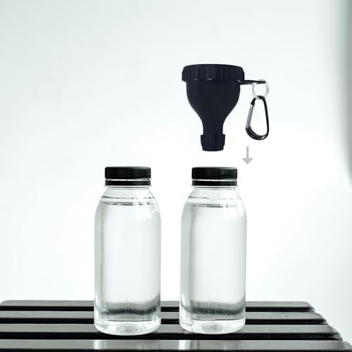 CYRYLC 2 Pack Premium Protein Powder Containers - Portable Pre Workout and Protein Funnels for Filling Water Bottles, Shaker Bottles w/Protein Powder,with Sturdy Carabiners（50ml） - Image 3