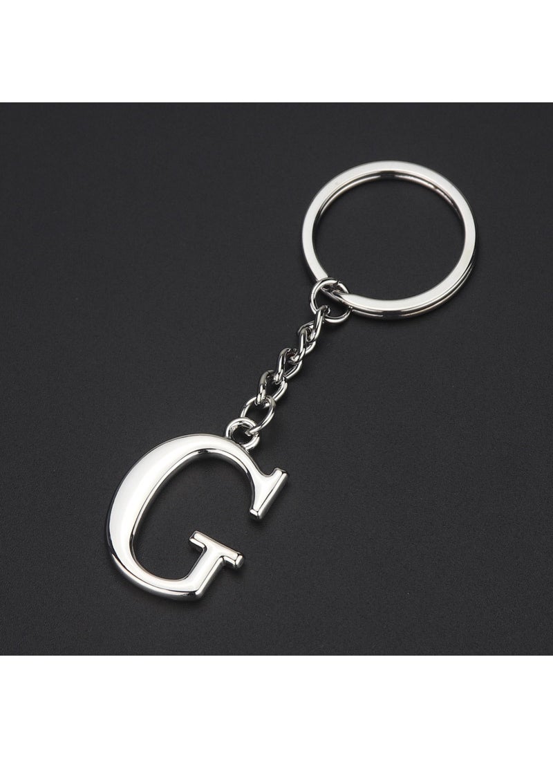 Generic - English letter keychain bag pendant 26 uppercase and lowercase letters and numbers keychain European and American small gift customizationG G - Image 1
