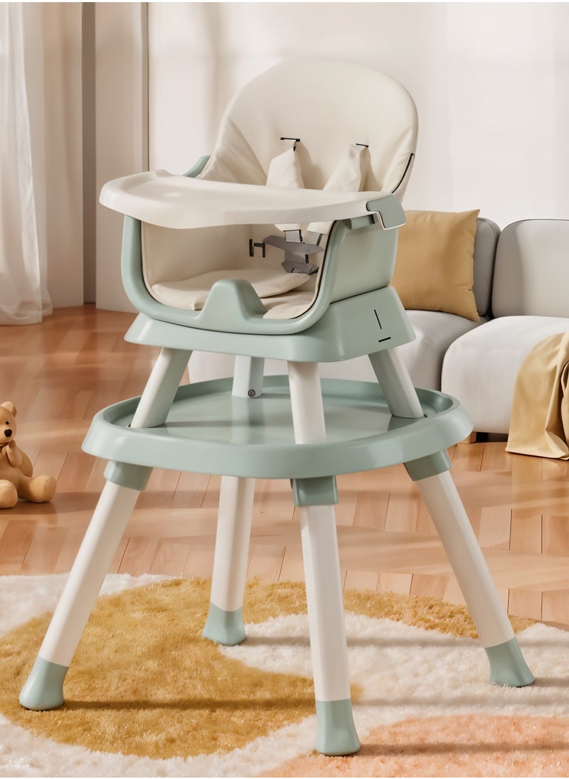 6 in 1 Convertible Baby High Chair for Kids, Baby Feeding with 2 Adjustable Heights, 5 Point Safety Belt And Tray, Kids High Chair for Baby 1 to 5 Years Green - pzsku/ZC0E99B71B1927A769A3FZ/45/_/1736946593/eceacb52-4d11-4039-ad22-acc37e7f6311