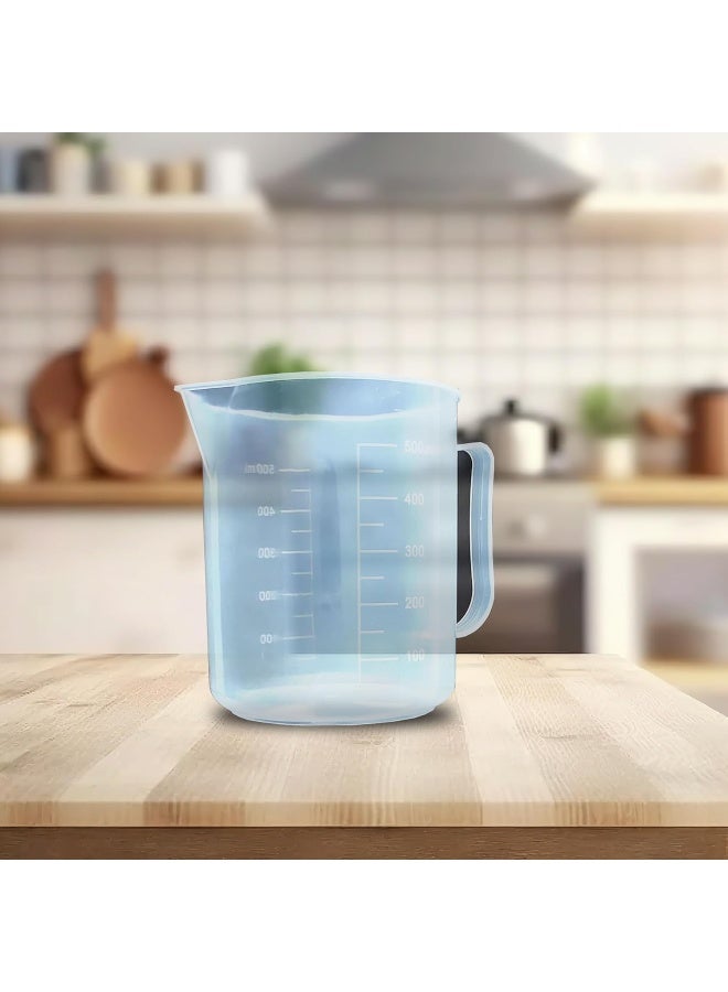 Biella أكواب قياس نايلون غير قابلة للكسر خالية من BPA لقياس السوائل والزيوت وعناصر الخبز للمطبخ والمطعم وتجارب الطلاب في المدرسة وغيرها.. 500 مل - Image 4