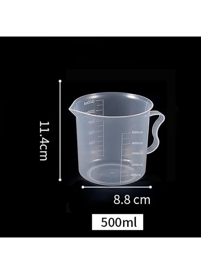 Biella أكواب قياس نايلون غير قابلة للكسر خالية من BPA لقياس السوائل والزيوت وعناصر الخبز للمطبخ والمطعم وتجارب الطلاب في المدرسة وغيرها.. 500 مل - Image 2