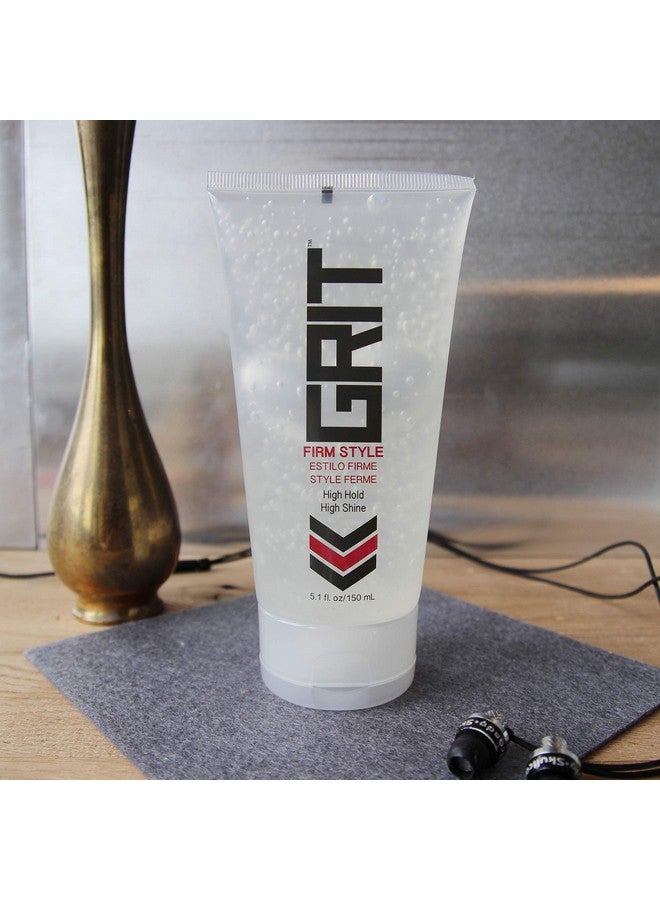 Grit Firm Style 5.1Oz ; Strong Hold High Shine ; Hair Styling Gel