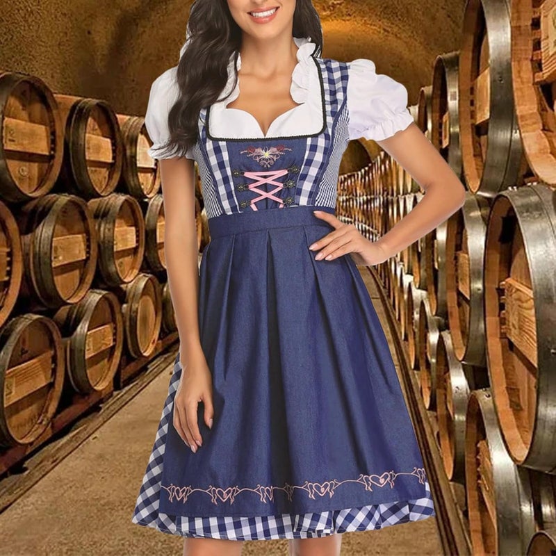ويندفورج كرافت أزياء نسائية لمهرجان أكتوبر، فساتين ألمانية تقليدية منقوشة لمهرجان أكتوبر | زي دريندل، أزياء كرنفال البيرة لمهرجان البيرة زالهين - Image 2