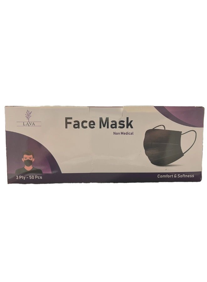 Medline Comfortable and soft non-medical protective face masks - 50 masks, 3 layers - Image 3