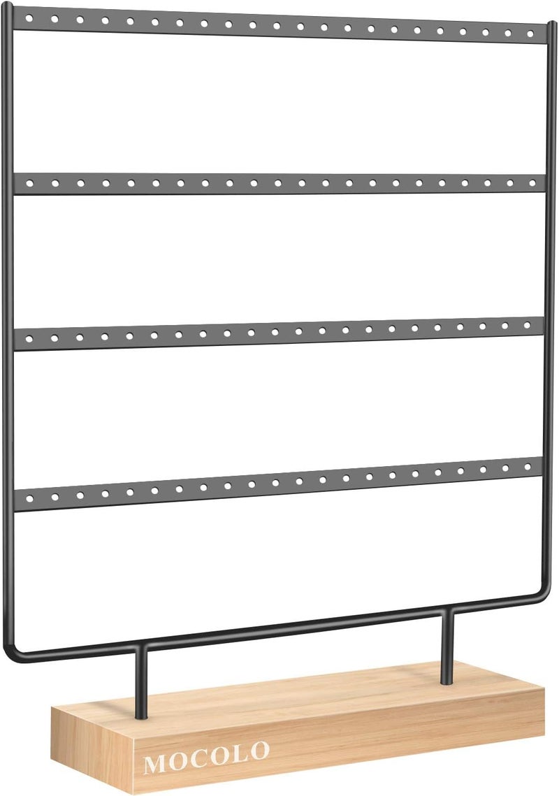 MOCOLO Earring Holder Stand, Earring Organizer Display Holder Stand for Hanging Earrings(88 Holes & 4 Layers) - Image 1