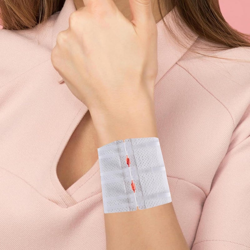 Flexible Zip Closure Bandage Strips 3-Closure 6x8cm Breathable Non-Woven Adhesive Wound Care Patch for First Aid and Skin Protection - Image 5