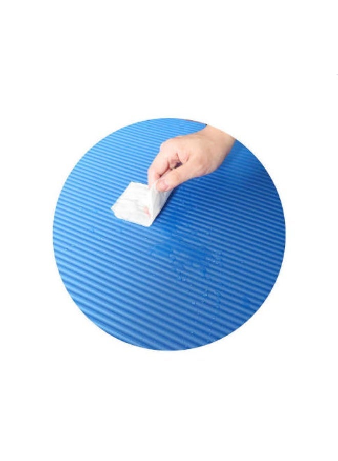10mm Thick Blue Yoga Mat with Strap Non-Slip Exercise Mat for Home Fitness Pilates Yoga Training - Image 3