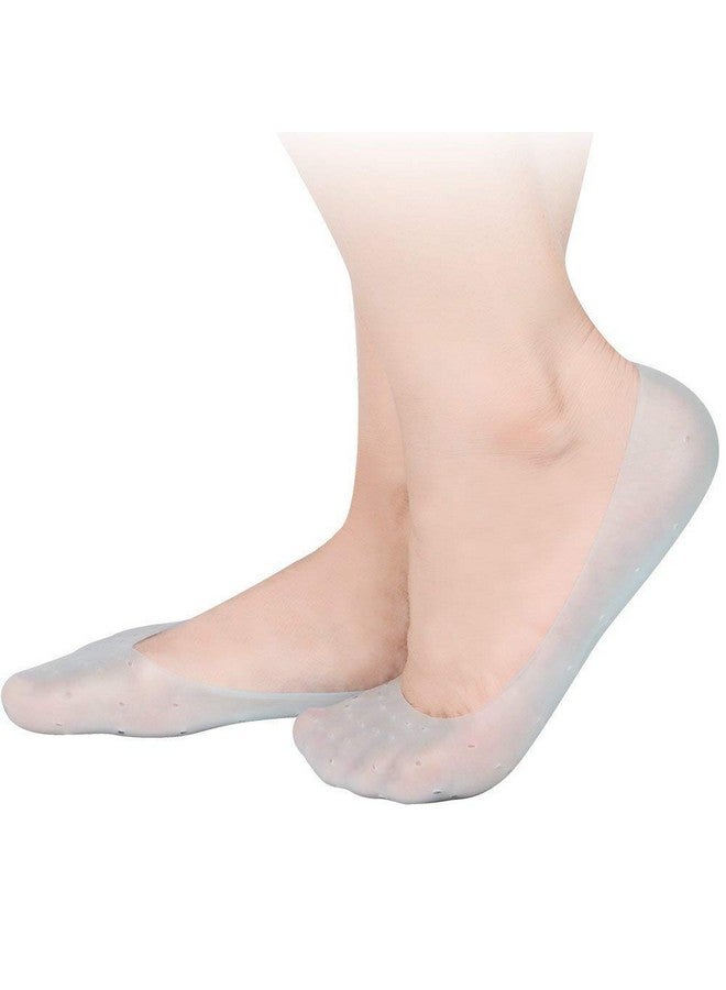 click2shop Anti-Crack Full Length Silicone Foot Protector Moisturizing Socks - Foot-Care and Heel Cracks Relief - Heel Pad for Heel Pain - Free Size - Image 2