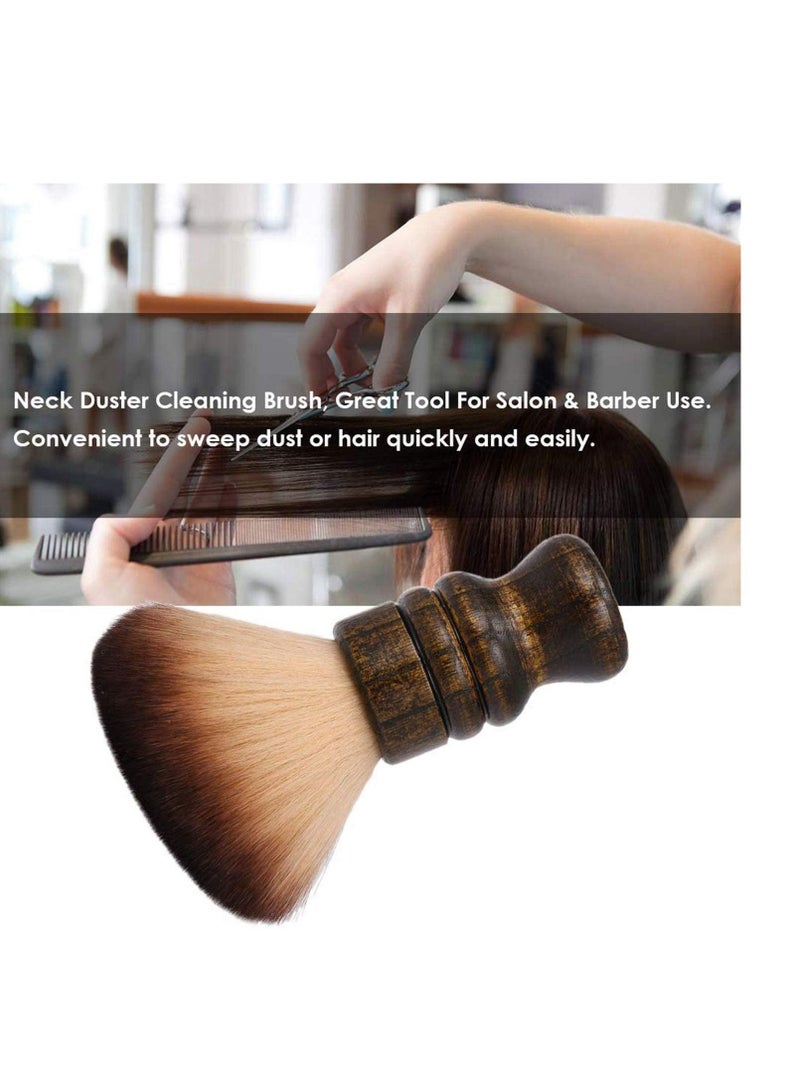NIBEMINENT Large Neck Duster Brush, Anself Soft Salon Barber Face Hair Cleaning Brush Grooming Shaving Sweeping Tool Wooden Handle - Image 4