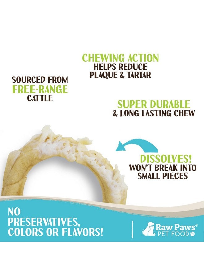 Raw Paws 6-inch Compressed Rawhide Rings for Dogs, 10-Count - Packed in The USA - Rawhide Ring for Dogs - Digestible Rawhide Donuts - Natural Hide Dogs Chews - Natural Puppy Teething Rings - Image 2