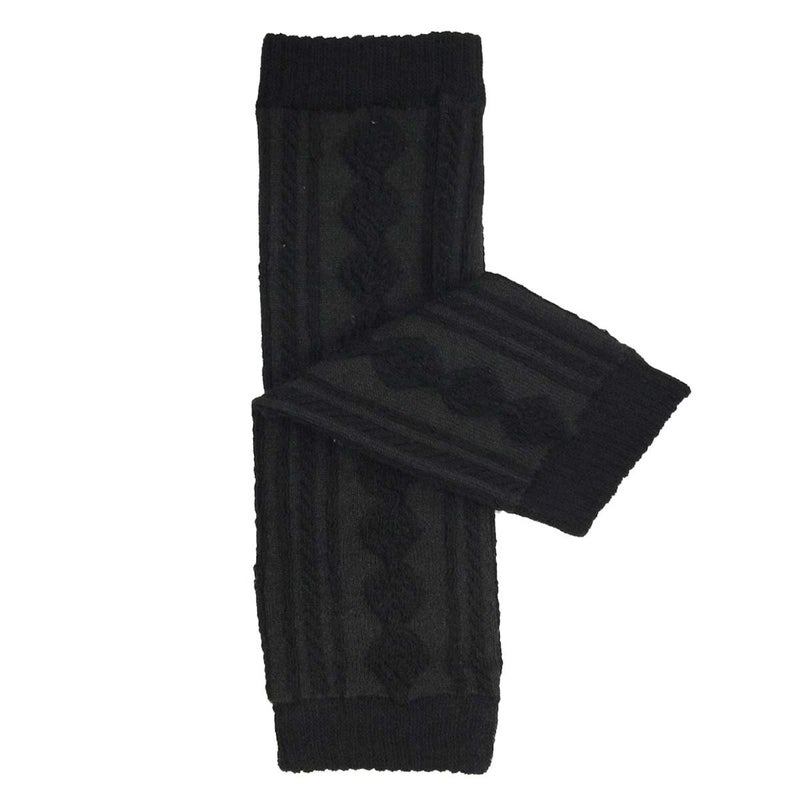 allydrew Solid Baby Leg Warmer & Solid Toddler Leg Warmer for Boys & Girls, Cable Knit Black - Image 5