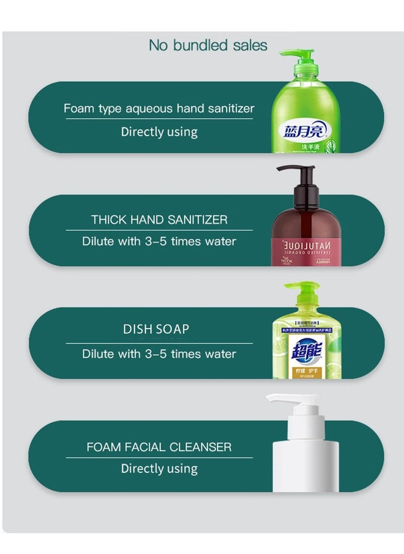 ماركة غير محددة Automatic Soap Dispenser Wall Mounted, Touchless Double Head Foaming+Liquid Soap Dispenser, Rechargeable Automatic Foaming Soap Dispenser, 4 Gears Adjustable, 2x14Oz, for Commercial u0026 Household  - Image 5
