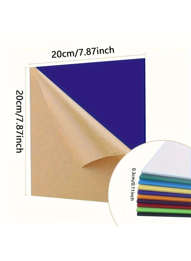 Ten Colors 8x8 Inch Opaque Cast Acrylic Board For Laser Cutting And DIY Crafts - Image 3