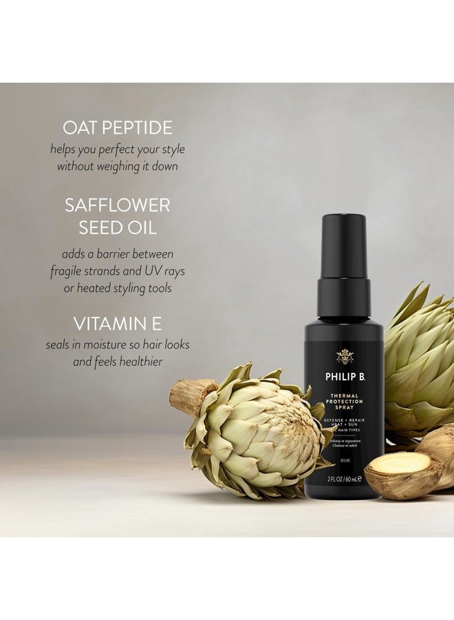 PHILIP B Thermal Protection Spray 2 oz. (60 ml) | Plump, Shine & Protect Hair from Heated Hair Tools - Image 3