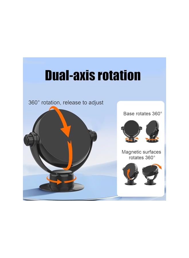 S-TOP Car Phone Mount: Magnetic Holder with 360° Rotation for Dashboard & Vent, Universal Strong Magnet Bracket for iPhone Android, Hands-Free Navigation Stent for Car SUV RV Truck Driving - Image 4