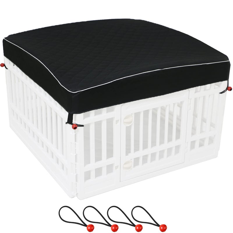 LAOZZ Dog Pen Cover Dog Playpen Cover for Pets,Provide Shade and Security for Indoor Outdoor Dog Pen,Pet Playpen Cover Fits 35 inch Playpen 4-Panels (Playpen Not Included!!!) - Image 1