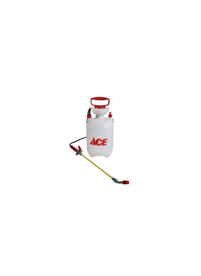 Generic Ace Heavy Duty Polyethylene Adjustable Nozzle Sprayer Pump Red and White 5 Liter 