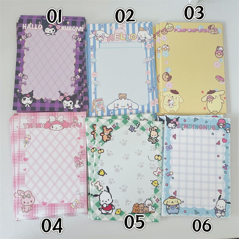 New Hard Cardboard Cute Wind Back Card Opp Small Card Decoration Material Packaging Wrapping Paper Sanrio Cartoon Card Head - Image 2