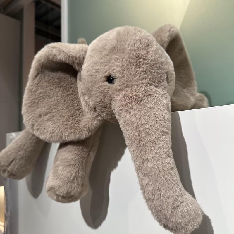 MUALML Elephant Stuffed Animal Cute Stuffed Elephant Plush Toy for Kid 217 Soft Huggable Birthday for Baby Girl Boy Gray - Image 3
