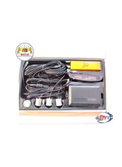Royal WINCA/ROYAL Car Parking Sensor 4 Sensors Auto Reverse Assistance Backup Radar Detector System SILVER Color Digital Display Double-sided tapes 12v power cable Control Box (Silver)  - Image 3