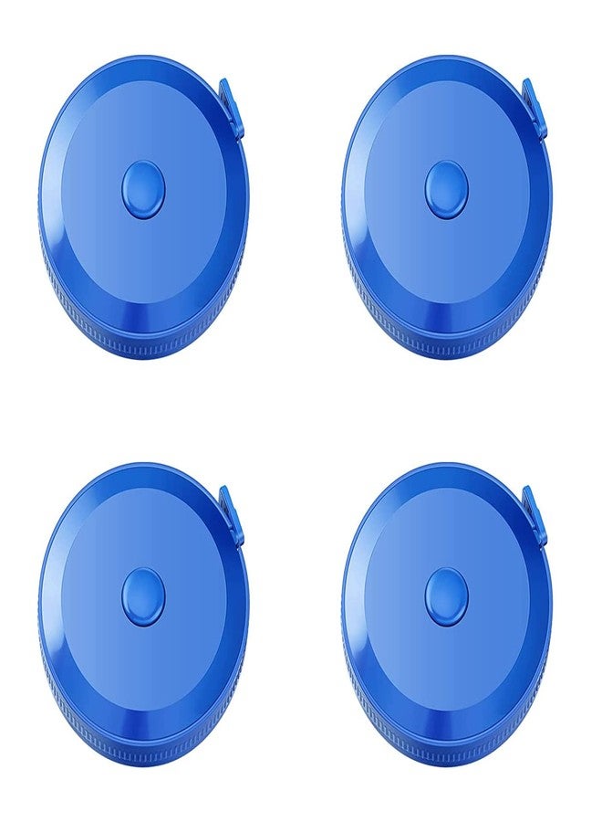 xunhewi 4 Pack Soft Retractable Measuring Tape,60-Inch 150cm,Blue Double Scale Measurement Tape,for Body Measuring Sewing Tailor Cloth Knitting Home Craft Measurements - Image 1