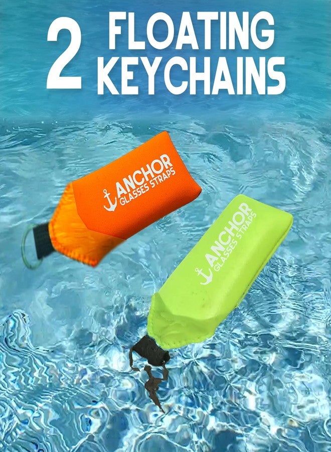 Anchor Glasses Straps Floating Keychain Waterproof – Extra Large Size – Floats 12 Keys – Bright Visibility Green Orange – Buoyant Foam – Floating Fishing Key Ring for Boat, Jet Ski, Kayak, Canoe, Paddleboard - Image 2