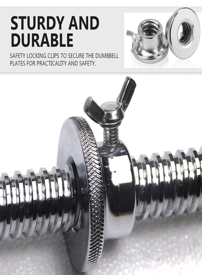 YOLUFER 2Pcs Nut Anti-Slip Standard Barbell Spin-Lock Collars Screw Clamps for Dumbell Weight Lifting Fitness Training (25mm) (Checknut) - Image 4