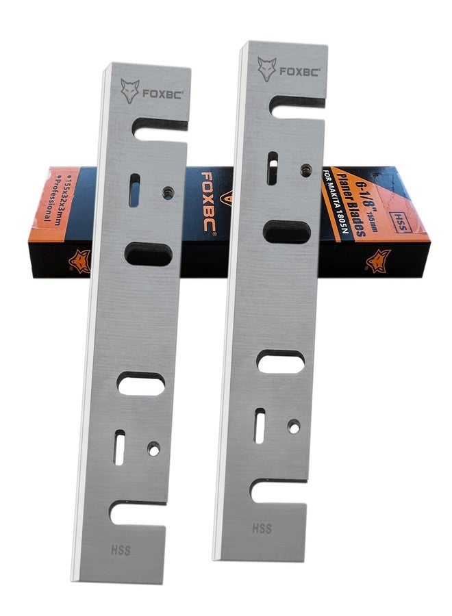 شفرات مسوي FOXBC مقاس 6-1/8 بوصة بديلة لماكينة التوصيل المحمولة Ryobi JP-155، وماكينة التسوية Makita 1805B 1805N - مجموعة من قطعتين - Image 3