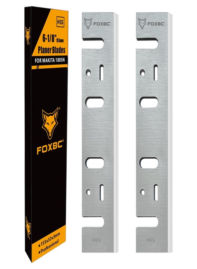 شفرات مسوي FOXBC مقاس 6-1/8 بوصة بديلة لماكينة التوصيل المحمولة Ryobi JP-155، وماكينة التسوية Makita 1805B 1805N - مجموعة من قطعتين - Image 1