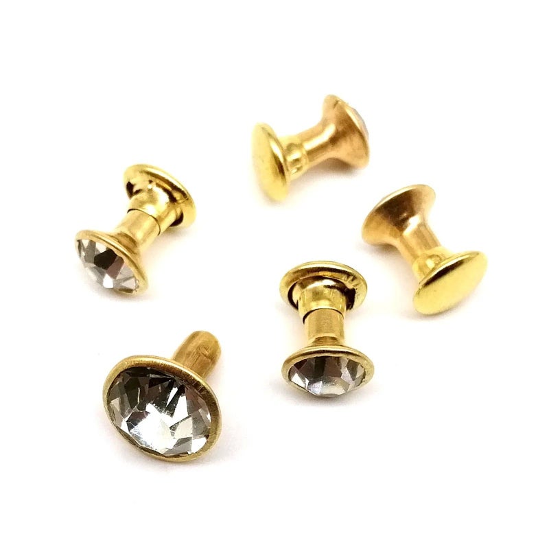 Czech Crystal Rhinestone Rivets 600 Sets Silver 6x6mm Decor Stud Spots - Image 2
