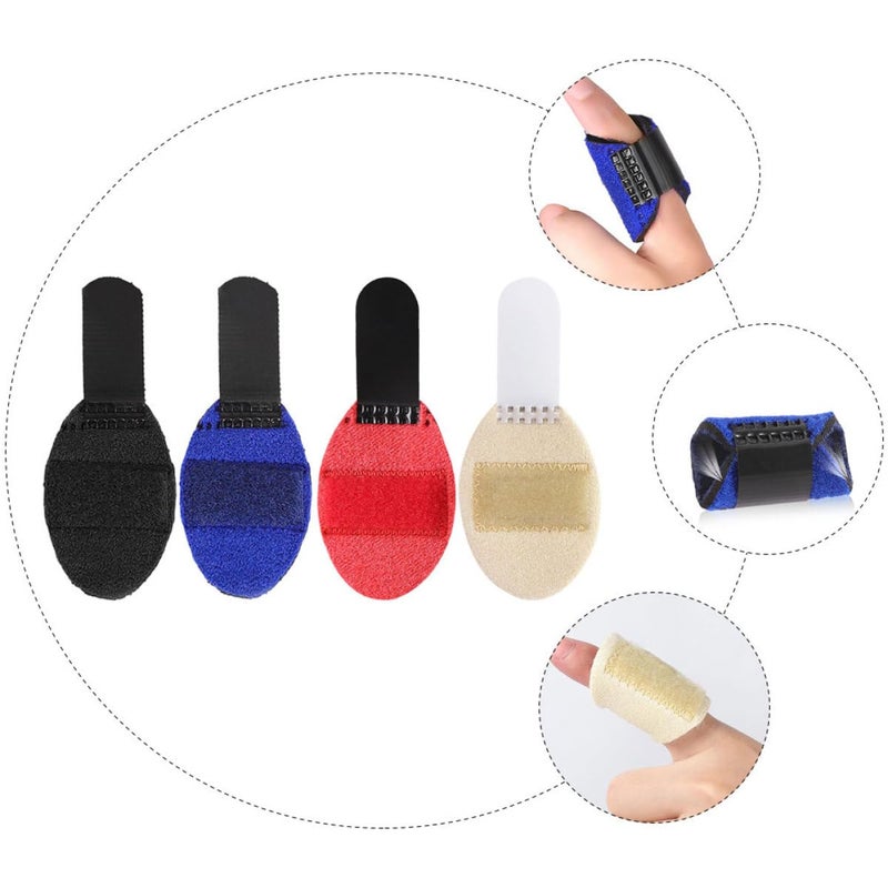 4pcs Adjustable Finger Sprain Fixation Bands with Protective Sleeve, Portable Finger Splint Brace for Joint Support and Injury, Multi- for Hand Therapy and Sports Use - Image 3