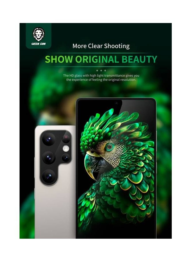 Samsung S25 Plus Acrylic Lens Protector / Anti-Scratch / 9H Diamond Hardness / Full Coverage / High Transparency - Black