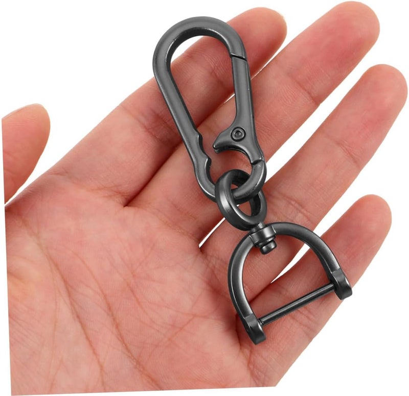 iplusmile 2pcs Heavy Duty Metal Car Keychain with Key Ring Clip Black Carabiner Key Holder for Men and Women Convenient Waist Hanging Keychain Accessories - Image 4