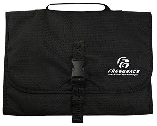 Freegrace Premium Hanging Toiletry Travel Bag - Cosmetic, Jewelry, Toiletry & Accessory Storage Organizer Bag, Large Size, Various Compartments (Black) - Image 2