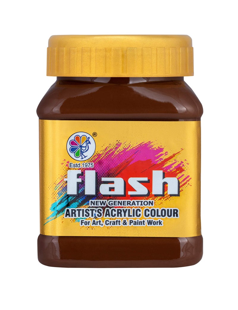 Flash Acrylic Colour (Burnt Umber, 200 Ml) - Image 5