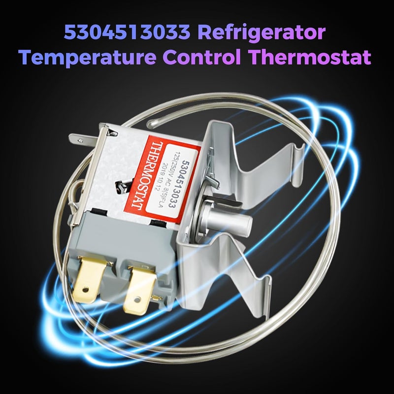Romalon 5304513033 Refrigerator Temperature Control Thermostat by Fit for Frigi-daire Replaces 297216037 5304503436 216715200 297216033 - Image 2
