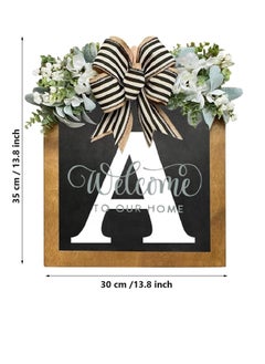 Y&D Welcome Sign Creative Bowknot Letter Wreath In Front Of The Door Outdoor Decoration Props For The Courtyard 30x35CM  - Image 2