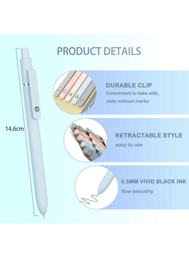 Lanxivi 5Pcs Gel Pens Quick Dry Ink Pens Black Refill 0.5Mm Fine Point Premium Retractable Ballpoint Pens Set - Image 3