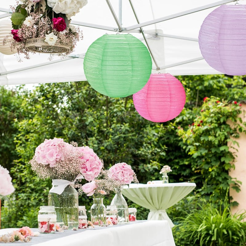Woanger 6 Pack 24 Inch Jumbo Pastel Paper Lanterns Party Decorations Macaron Large Chinese Paper Lantern Giant Hanging Paper Lanterns for Birthday Party - Image 4