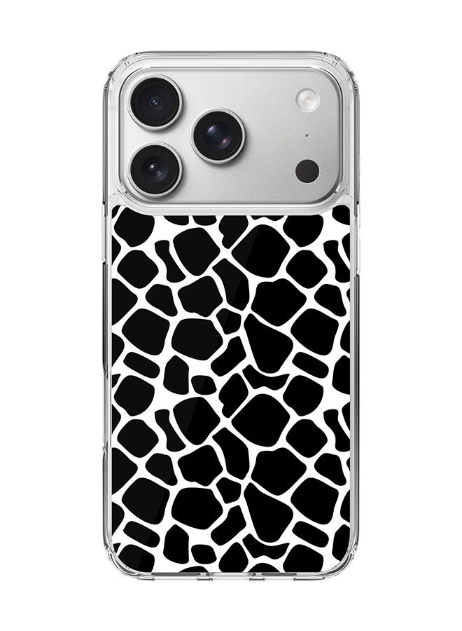 Stylizedd Classic Clear MagSafe Case for iPhone 17 Pro , Hybrid Soft Case Flexible Edges Anti Drop TPU PC Gel Thin Transparent Cover [ Designed for iPhone 17 Pro ] - Cow Skin Full Print