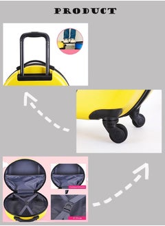 Generic 18Inch Kids Luggage Travel Suitcase Kids Carry On Luggage Hardshell Rolling Suitcase with Spinner Wheels for Girls Travel Luggage (Semi Circular Rose)  - Image 3