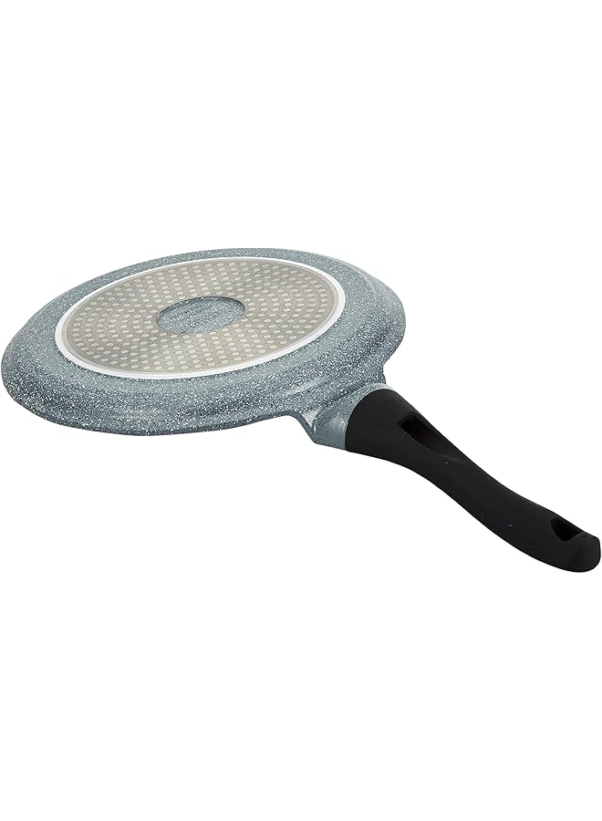 برستيج مقلاة من الألومنيوم المصبوب المرقط، ٣٢ سم | طلاء مانع للالتصاق يدوم طويلًا | مقبض باكليت مانع للانزلاق | قاعدة ألومنيوم تعمل بالحث | متوافقة مع الحث Pr15855 رمادي - Image 4