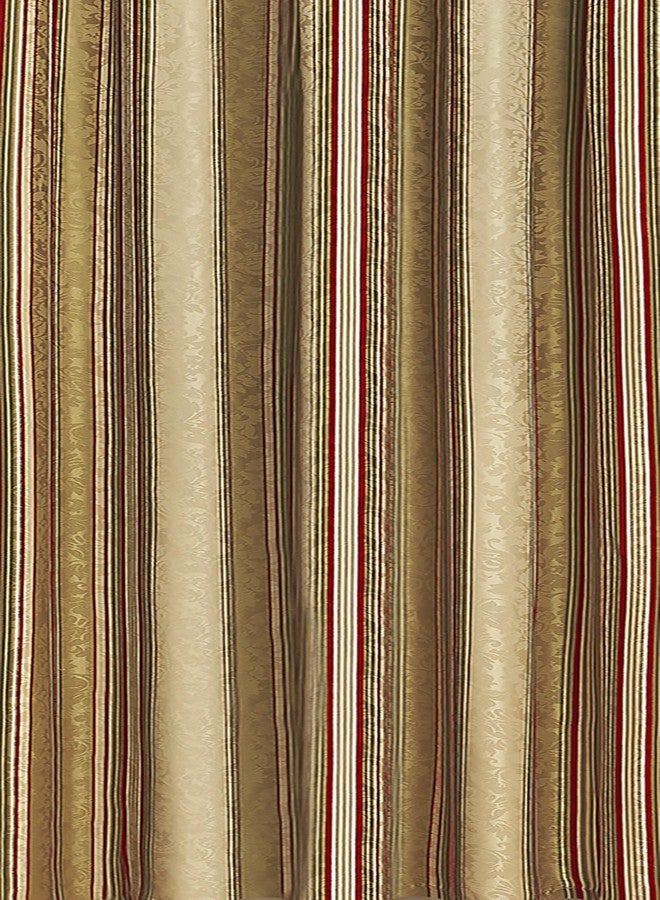 Waverly Traditions Kitchen Valances for Windows - Stripe Ensemble 52" x 16" Short Curtain Valance Small Window Curtains Bathroom, Living Room and Kitchens, Antique - Image 4