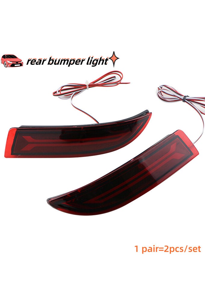 rayihni 2PCS For Toyota Avanza 2015 2016 2017 2-in-1 Functions 12V Car LED Rear Fog Lamp Bumper Light Aut... - Image 2