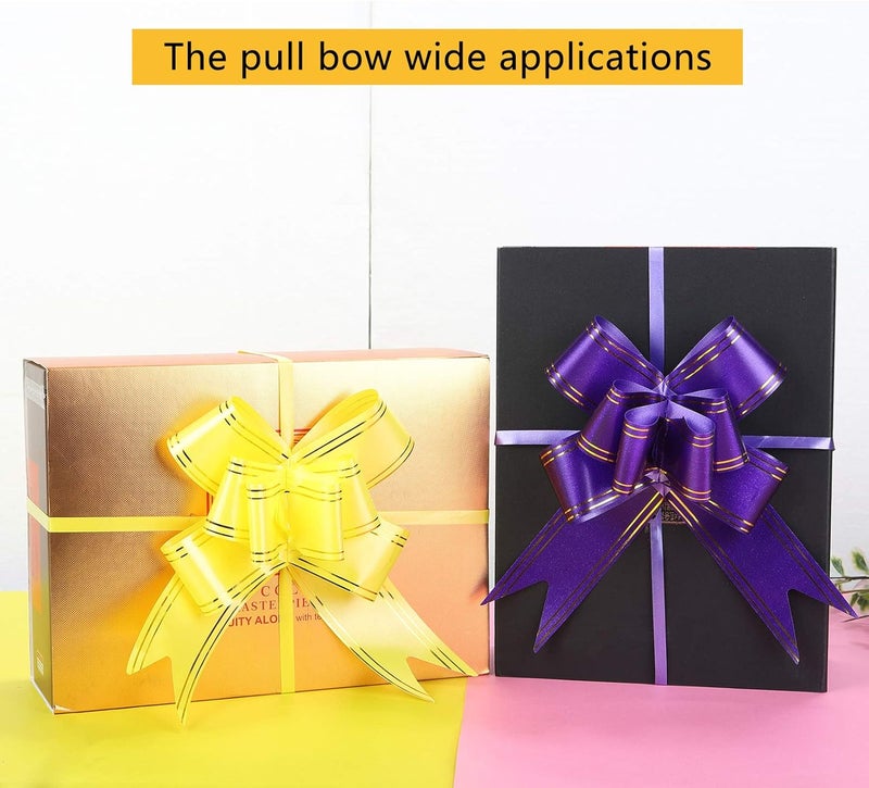 Pull Bows For Gift Wrapping Gift Bows Ribbons And Bows For Gift Wrapping，80 Pcs 5.5 Inch Bows For Gift Baskets Christmas Wedding Gift Wrap Birthday Present Large Gift Bows For Gift Wrapping - Image 5