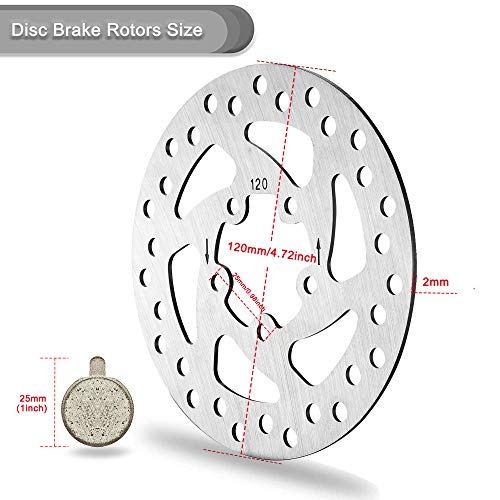 TOMALL Brake Disc with 2 Pcs Brake Pad Compatible with Xiaomi M365 Pro Electric Scooter Brake Rotors Disc Brake Disc Brake Lining Pads - Image 2