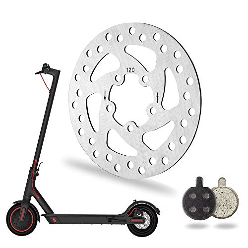 TOMALL Brake Disc with 2 Pcs Brake Pad Compatible with Xiaomi M365 Pro Electric Scooter Brake Rotors Disc Brake Disc Brake Lining Pads - Image 1